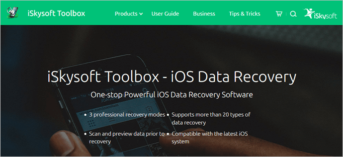 iSkysoft Toolbox iOS Data Recovery software review image