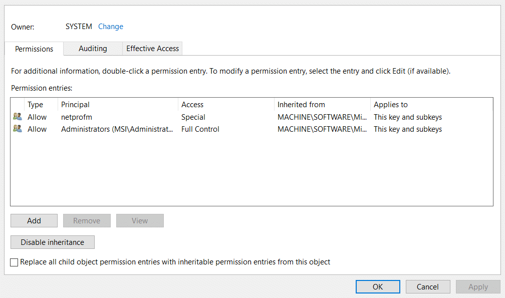 Edit the Registry for Connection Errors