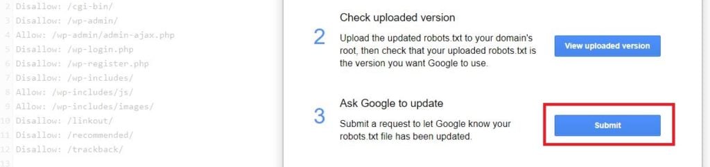ارسال ملف robots.txt لمشرفي جوجل