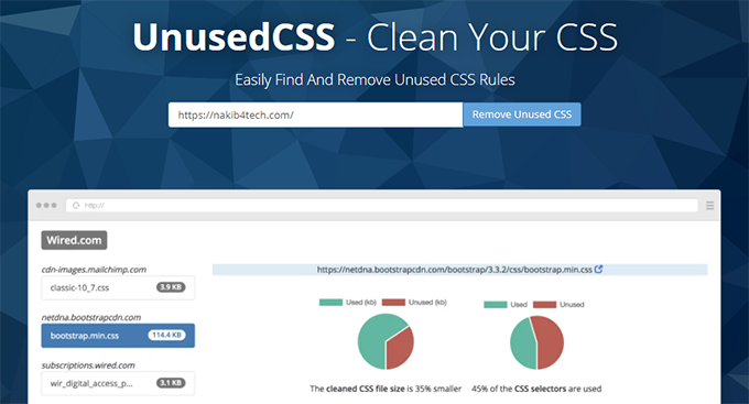 إزالة CSS غير المستخدم Unused-CSS