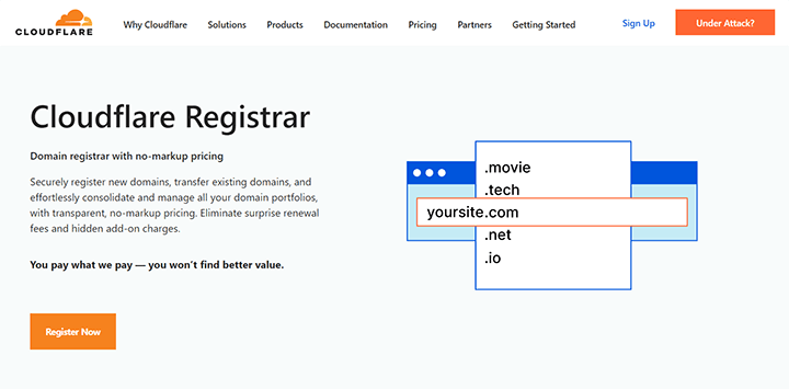 شراء دومين من Cloudflare