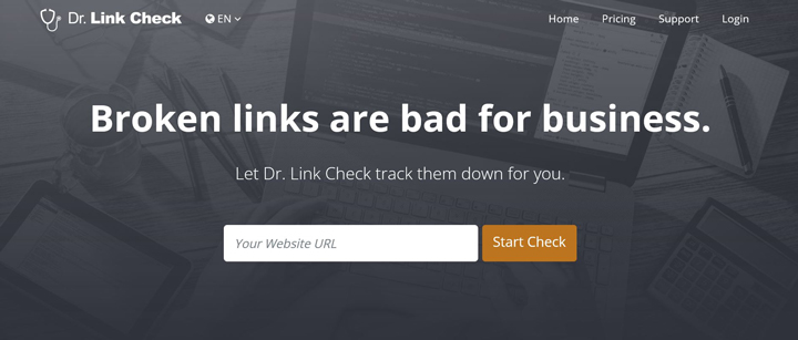 موقع Dr Link Check لاكتشاف الروابط المعطلة والضارة.