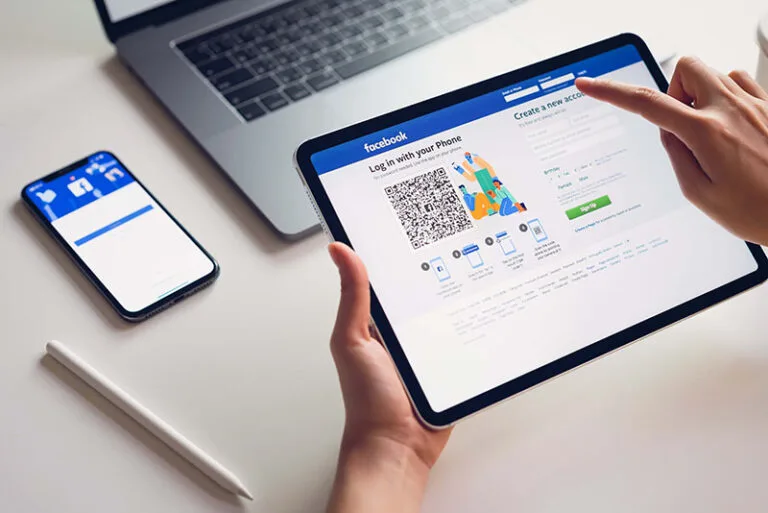 facebook homepage tablet