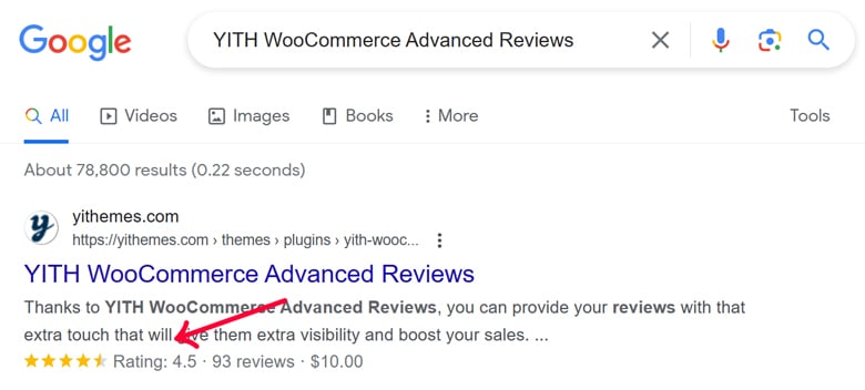 yith reviews on google search