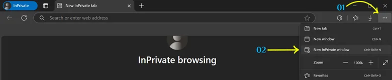 microsoft edge incognito mode