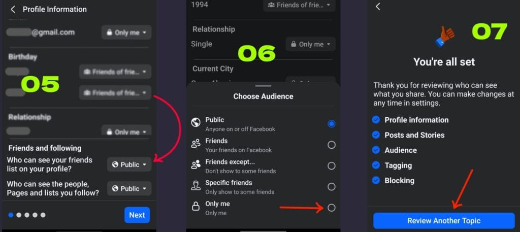 make facebook friends list private step 2