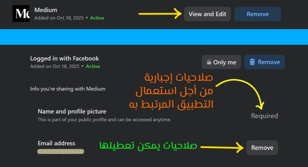 facebook required access for apps