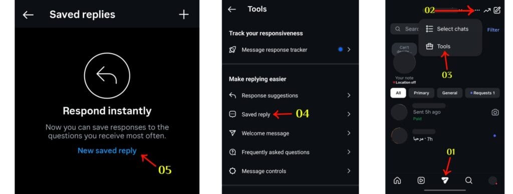 instagram saved replyes